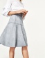 Fashion Gray Pure Color Decorated High Waist Skirt