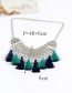 Fashion Green+dark Blue Diamond&tassel Decorated Color Matching Jewelry Sets