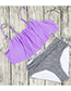 Fashion Purple Color-matching Decorated Swimwear