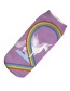 Lovely Purple Unicorn Pattern Decorated Socks