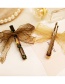 Fashion Khaki Dragonfly Shape Decorated Hairpin