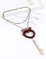 Fashion White Bowknot Decorated Long Necklace
