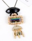 Personality Multicolor Square Shape Decorated Long Necklace