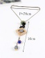 Fashion Multicolor Square Shape Decorated Long Necklace