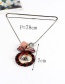 Fashion Purple Bowknot Decorated Long Necklace