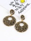 Exaggerate Gun Black Hollow Out Decorated Earrings