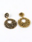 Exaggerate Gold Color Hollow Out Decorated Earrings