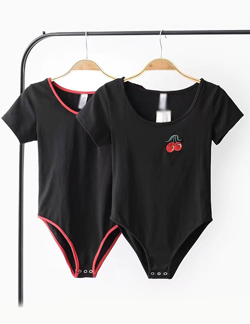 Sexy Black Cherry Shape Decorated Swimwear