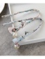 Fashion Light Blue Pearl Decorated Hair Disk