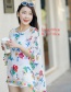 Fashion Multi-color Flower Pattern Decorated Sunscreen Shawl