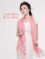Fashion Pink Pure Color Decorated Scarf