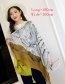 Fashion Gray Flower Pattern Decorated Scarf