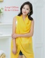 Fashion Yellow Pure Color Decorated Sunscreen Shirts