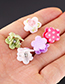 Fashion Multi-color Flower Pattern Decorated Hair Clip (12 Pcs)
