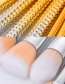Fashion Yellow+silver Color Sector Shape Decorated Makeup Brush (10 Pcs)