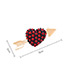 Fashion Red+gold Color Heart Shape Decorated Brooch