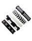 Fashion White+black Pure Color Decorated Bracelet (5 Pcs)