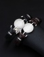 Fashion Black Wafer Pattern Decorated Bracelet