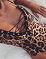 Fashion Brown+black Leopard Pattern Decorated Jumpsuit
