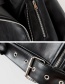 Fashion Black Zipper Shape Decorated Jacket