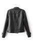Fashion Black Zipper Decorated Jacket