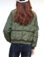 Fashion Army Green Zipper Decorated Jacket