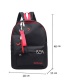 Fashion Red Circular Ring Decorated Backpack (2 Pcs)