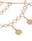 Fashion Gold Color Circular Ring Shape Decorated Body Chain