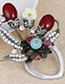 Fashion Red Flower Shape Decorated Brooch