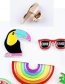Fashion Multi-color Pineapple&glasses Shape Decorated Brooch (5pcs)