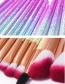 Fashion Purple Sector Shape Decorated Makeup Brush (16 Pcs)