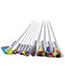 Trendy White Sector Shape Decorated Simple Makeup Brush(10pcs)