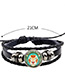 Fashion Black Leo Pattern Decorated Multi-layer Bracelet