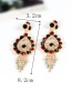 Elegant Red Water Drop Shape Diamond Design Earrings