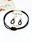 Fashion Black Pure Color Decorated Jewelry Set