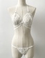 Sexy White Lace Decorated Pure Color Bra Sets