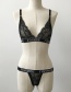 Sexy Black Letter Pattern Decorated Simple Bra Sets