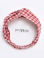 Fashion Pink Grid Pattern Decorated Hair Hoop