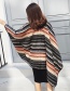Trendy Red+beige Wave Pattern Decorated Simple Shawl