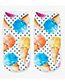 Lovely White Ice Cream Pattern Decorated Ankle Sock