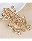Fashion Yellow Frogs Shape Decorated Hollow Out Brooch