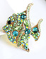 Trendy Green Fish Shape Decorated Simple Brooch