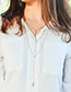 Fashion Silver Color Rivet Pendant Decorated Multi-layer Necklace