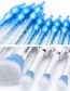 Lovely Blue Color-matching Decorated Brush (10pcs)