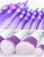 Lovely Purple Color-matching Decorated Brush (10pcs)