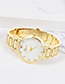Fashion Rose Gold Round Dial Design Pure Color Watch