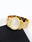 Fashion Rose Gold Diamond Decorated Round Dial Design Watch