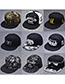 Trendy Black Beard&dot Pattern Decorated Hip-hop Cap(adjustable)