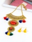 Fashion Gold Color Tassel&diamond Decorated Jewelry Sets