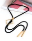 Fashion Black Square Shape Decorated Simple Necklace